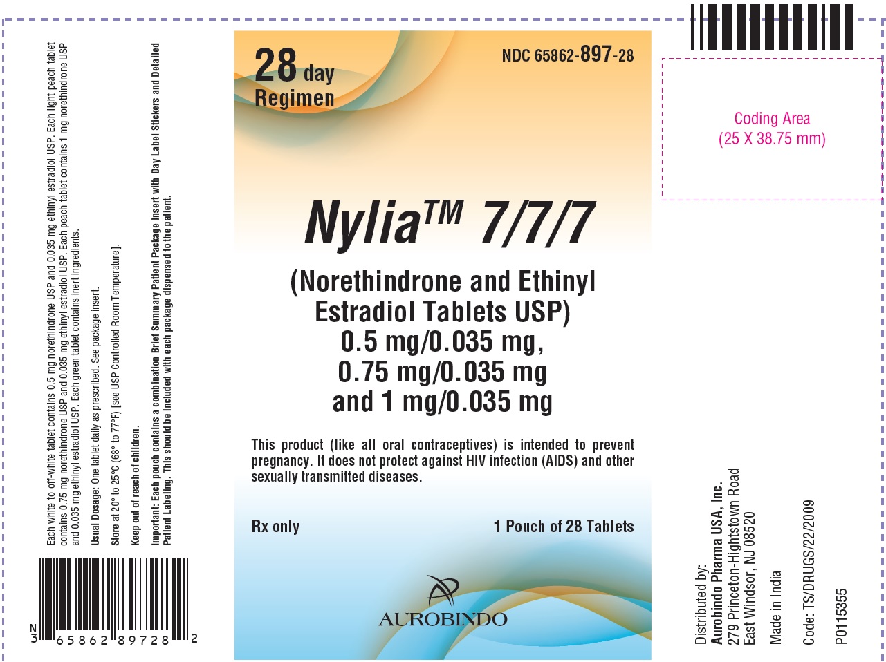 PACKAGE LABEL-PRINCIPAL DISPLAY PANEL - 0.5 mg/0.035 mg, 0.75 mg/0.035 mg and 1 mg/0.035 mg Pouch Label