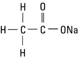 structural formula sodium acetate