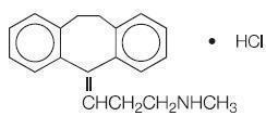 Nortriptyline hydrochloride structural formula