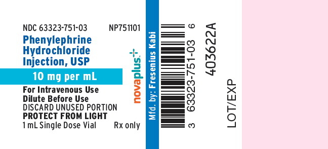 PACKAGE LABEL- PRINCIPAL DISPLAY – Phenylephrine 1 mL Vial Label
