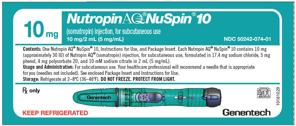 PRINCIPAL DISPLAY PANEL - 10 mg NuSpin IFU