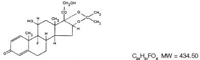 image of triamcinolone acetonide structural formula