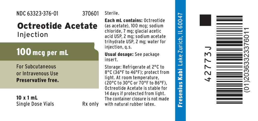 PACKAGE LABEL - PRINCIPAL DISPLAY - Octreotide 100 mcg Single Dose Vial Tray Label
