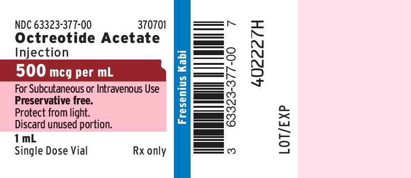 PACKAGE LABEL - PRINCIPAL DISPLAY - Octreotide 500 mcg Single Dose Vial Label
