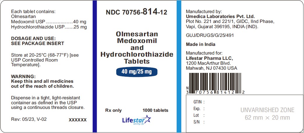 Olmesartan Medoxomil and Hydrochlorothiazide Tablets 40 mg/25 mg 1000s