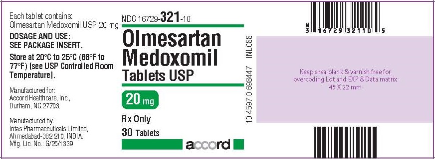 Olmesartan Medoxomil Tablets – 20 mg 30 Bottle Label