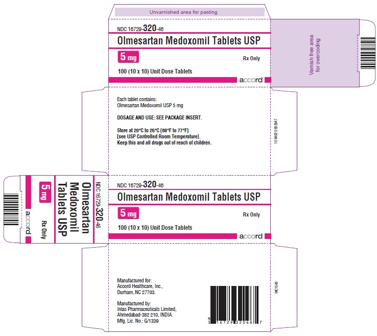 Olmesartan Medoxomil Tablets – 5 mg 100 Bottle Carton