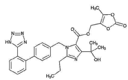 Structural formula for olmesartan medoxomil