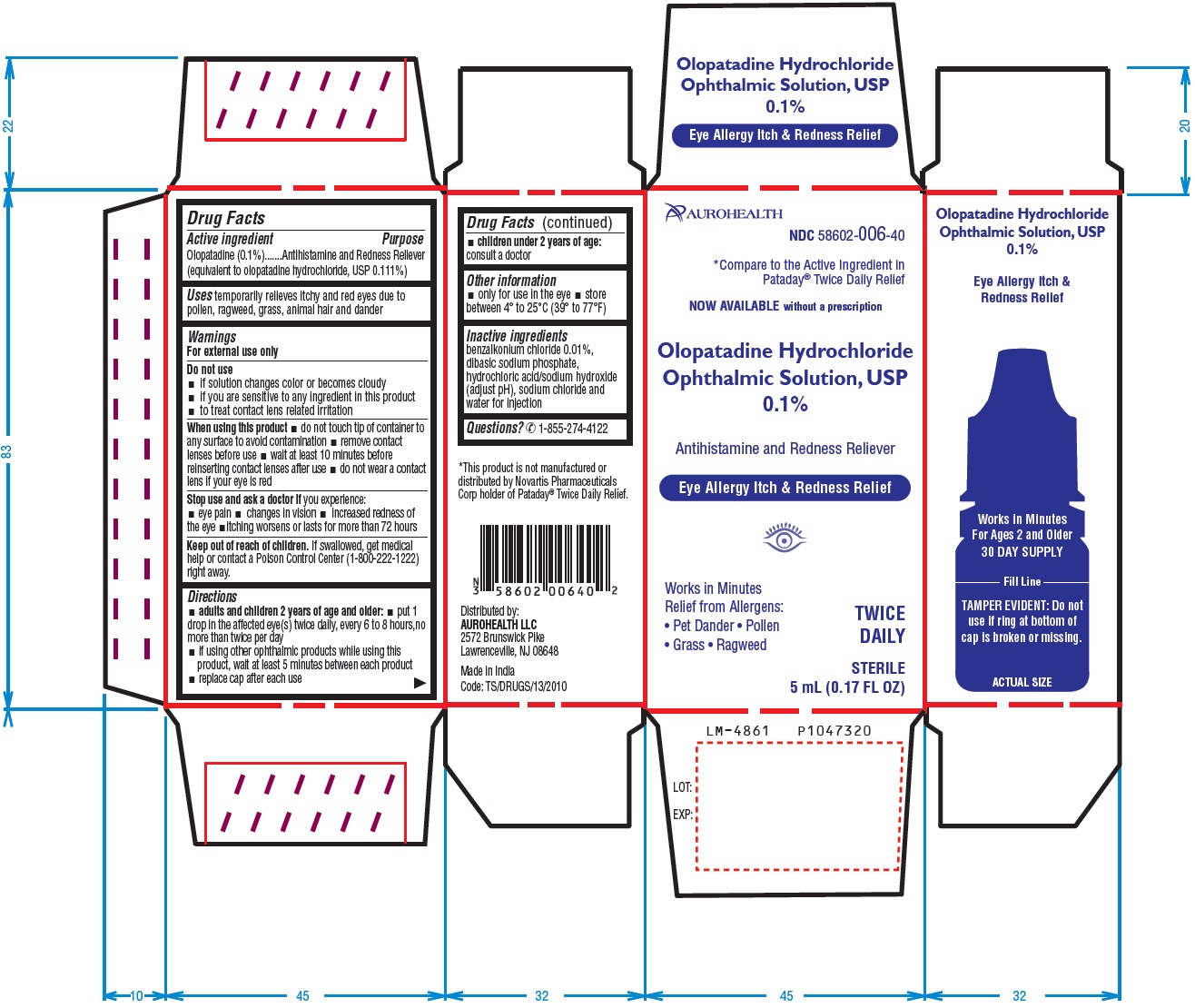 PACKAGE LABEL-PRINCIPAL DISPLAY PANEL-0.1% (5 mL Container Carton)