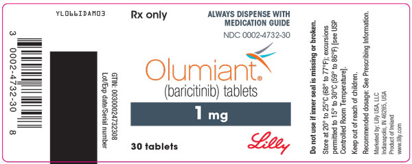 PACKAGE LABEL – OLUMIANT 1 mg 30ct Bottle
