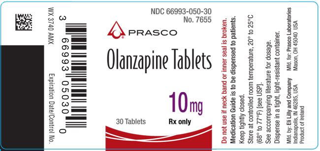 PACKAGE LABEL – Olanzapine Tablets 10 mg tablet, bottle of 30
