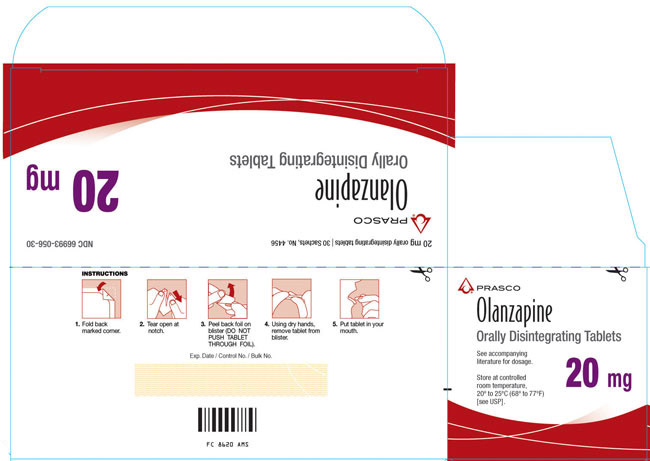 PACKAGE LABEL - Olanzapine Orally Disintegrating Tablets 20 mg tablet, 30 sachets
