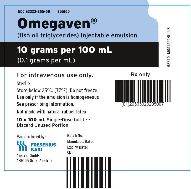 PACKAGE LABEL- PRINCIPAL DISPLAY – Omegaven 100 mL Vial Carton Label
