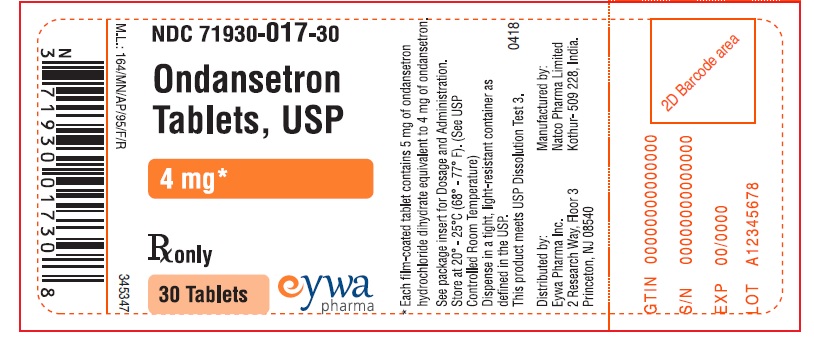 ondansetron container label