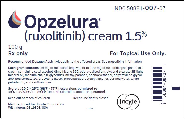OPZELURA (ruxolitinib) cream 1.5% - 60 g Tube Label