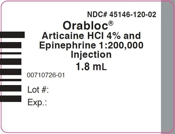Principal Display Panel – Orabloc®  (Articaine Hydrochloride 4% and Epinephrine 1:200,000) Injection Cartridge Label