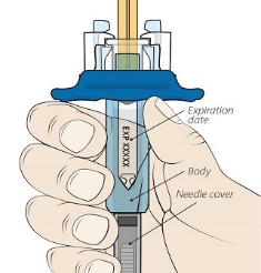 Examine the syringe