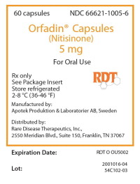 Orfadin 5 mg box label Sep2010