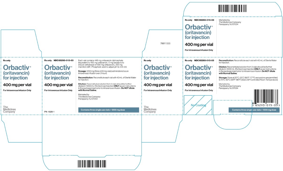 oritavancin 400 mg Carton Label
