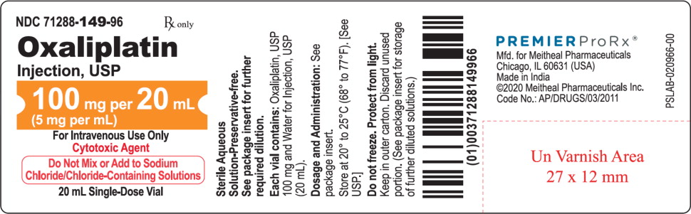 Principal Display Panel - Oxaliplatin Injection, USP 100 mg Vial Label