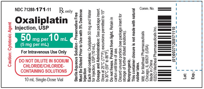 PRINCIPAL DISPLAY PANEL – Oxaliplatin Injection, USP 50 mg Vial Label