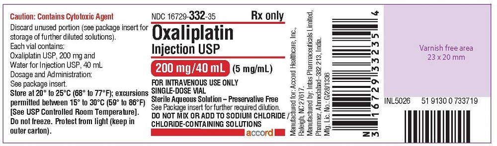 oxaliplatin Injection, USP 200 mg/40 mL (5 mg/mL)-single-dose vial-Label