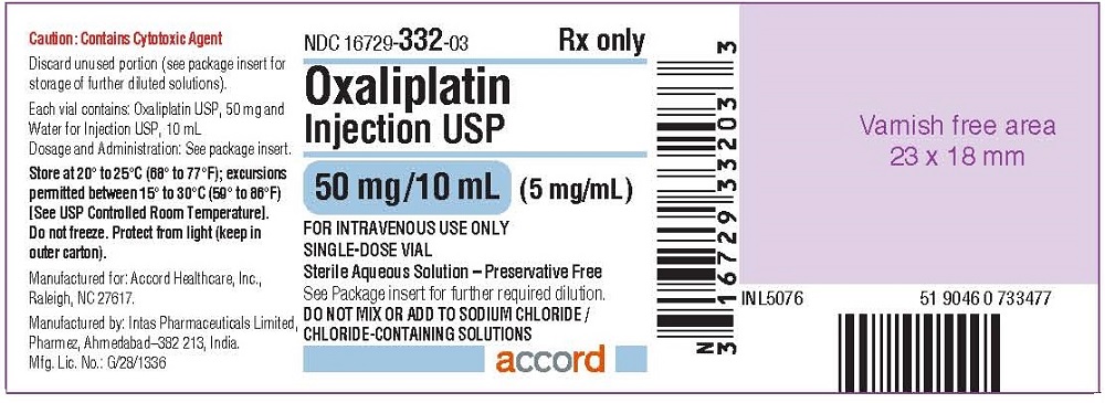 oxaliplatin Injection, USP 50 mg/10 mL (5 mg/mL)-single-dose vial-Label