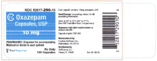 PRINCIPAL DISPLAY PANEL
52817-290-10
Oxazepam
Capsules, USP
10 mg
100 capsules 
Rx Only
