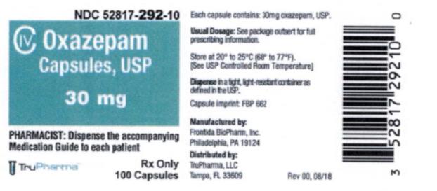 PRINCIPAL DISPLAY PANEL
52817-292-10
Oxazepam
Capsules, USP
30 mg
100 capsules 
Rx Only

