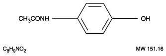 This is an image of the structural formula for acetaminophen.