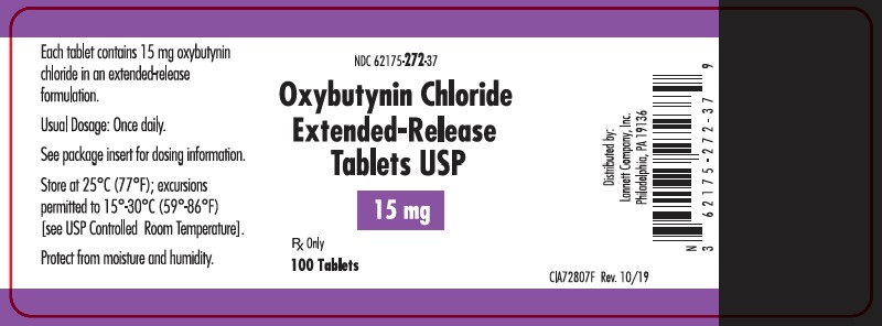 Oxybutynin Chloride Extended Release Tablets 15 mg 100ct BL CIA72807F Rev. 10/19