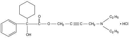 This is an image of the structural formula for Oxybutynin Chloride.