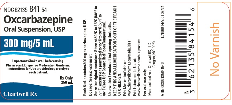 Oxcarbazepine Oral Suspension, USP 300 mg/5 mL - NDC 62135-841-54 - 250 mL Bottle Label