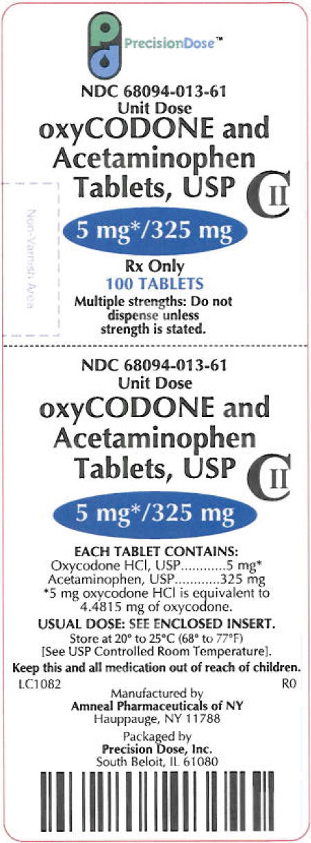 Principal Display Panel - 5 mg/325 mg Tablet Blister Pack Carton Label