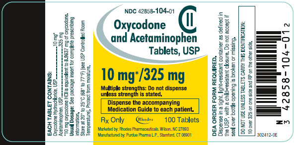 PRINCIPAL DISPLAY PANEL - 10 mg/325 mg Tablet Blister Pack Carton