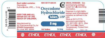 5 mg - 100 Tablets Bottle Label
