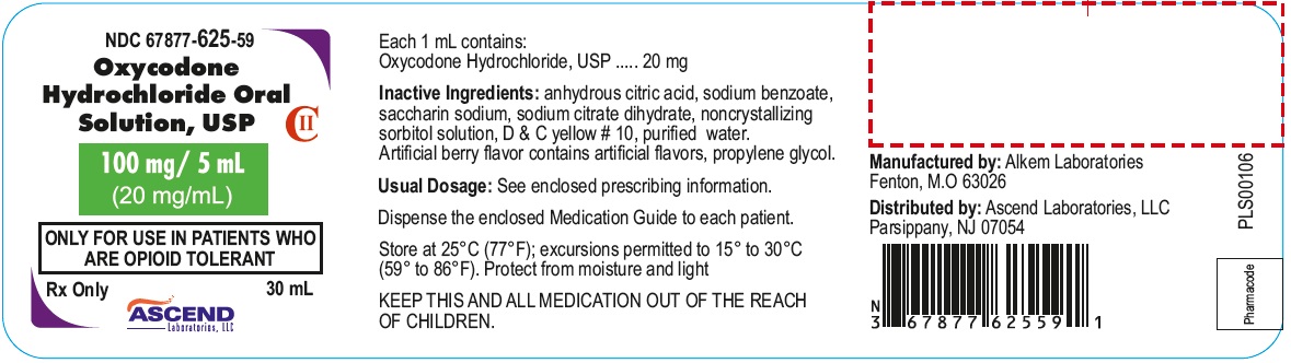 Oxycodone 30 mL Containre Label