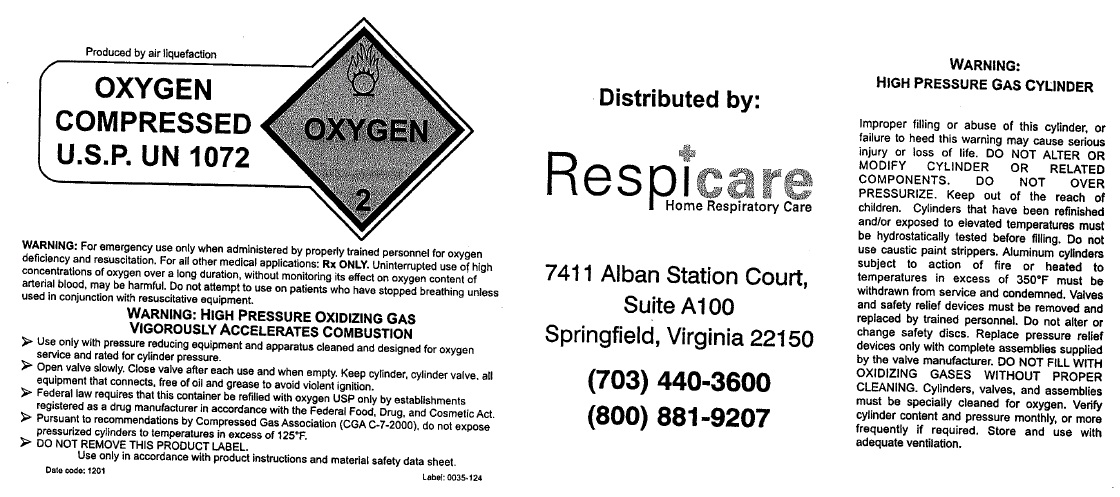 Oxygen Compressed Label