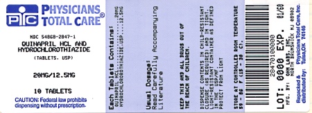image of 20/12.5 mg package label