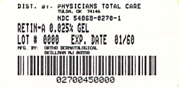 image of 0.025% Gel package label