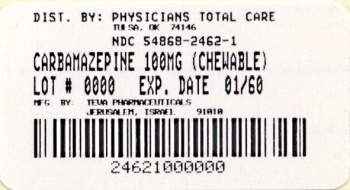 image of 100mg chewable package label