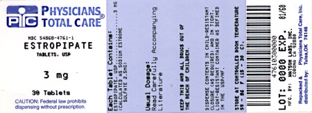 image of 3 mg package label