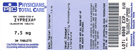 image of 7.5 mg package label