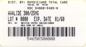 image of 300/25 mg package label 