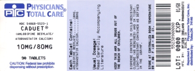 image of 10/80 mg package label