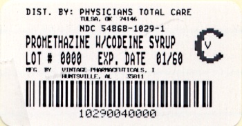 This is an image of the label for Promethazine with Codiene Syrup.