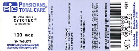 image of 100 mcg package label