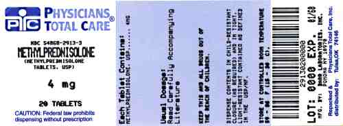 image of package label 20 tablets