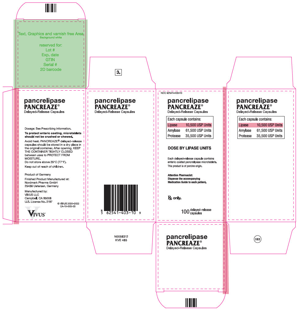 PRINCIPAL DISPLAY PANEL - 100 Capsule Bottle Carton - NDC 62541-403-10