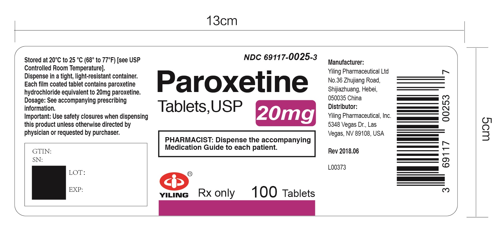 paroxetine-20mg 100s